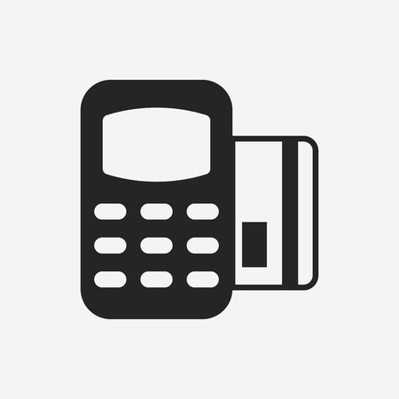 Credit card machine iconのイラスト素材