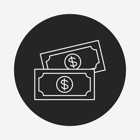 money cash line iconのイラスト素材