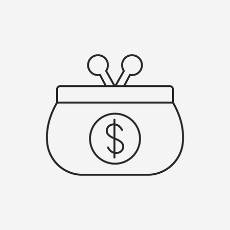 Purse line iconのイラスト素材