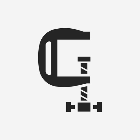 clamp iconのイラスト素材