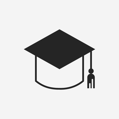 Graduation cap iconのイラスト素材