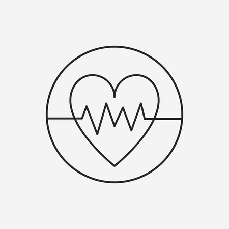 ECG line iconのイラスト素材