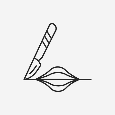 Scalpel line iconのイラスト素材