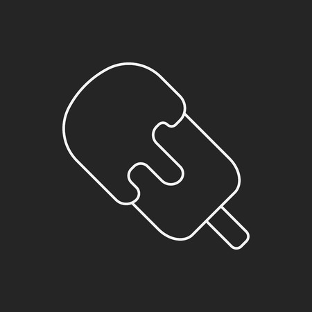 ice cream line iconのイラスト素材