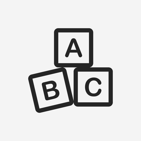 baby toy bricks iconのイラスト素材
