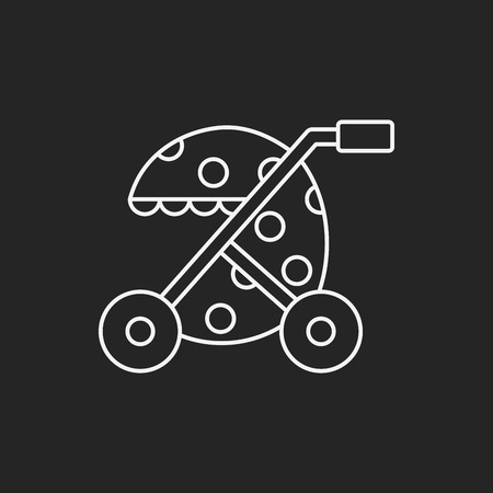 Baby carriages line iconのイラスト素材