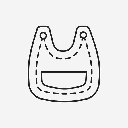 Baby bib line iconのイラスト素材