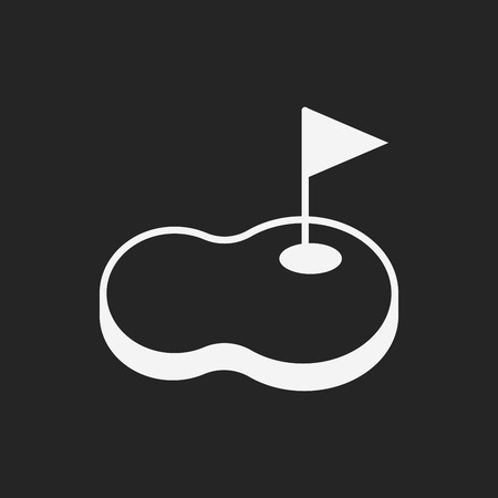 golf court iconのイラスト素材