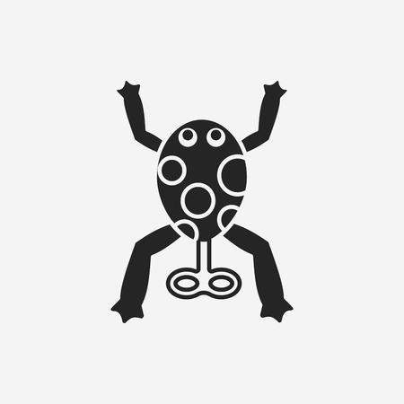 baby toy frog iconのイラスト素材