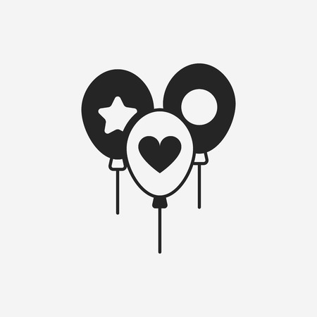 baby toy balloon iconのイラスト素材