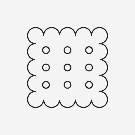 cookie line iconのイラスト素材