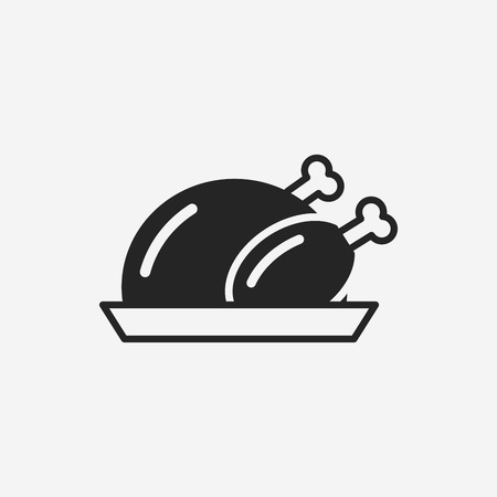 chicken iconのイラスト素材