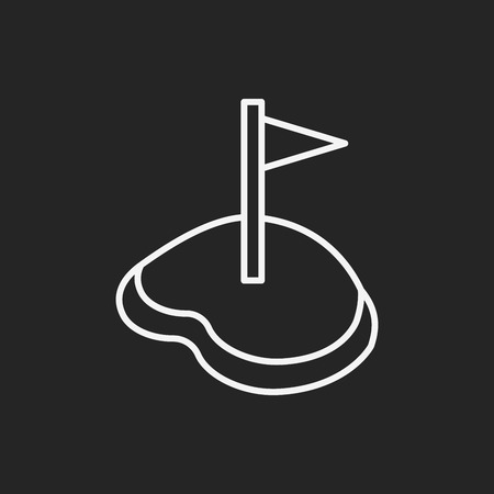 golf line iconのイラスト素材