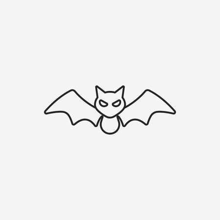 halloween bat line iconのイラスト素材