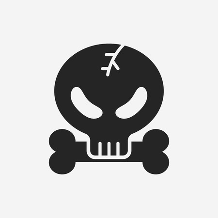 halloween skull iconのイラスト素材