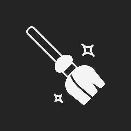 witch broom iconのイラスト素材