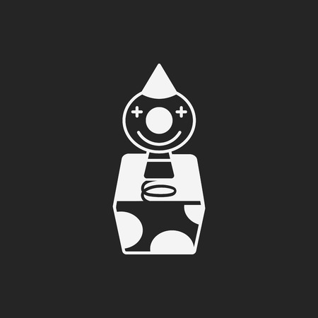 toy clown doll iconのイラスト素材