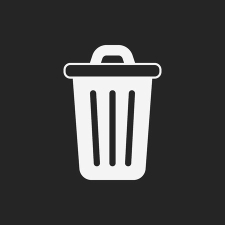 garbage can iconのイラスト素材