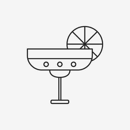 birthday drink line iconのイラスト素材