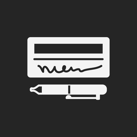 financial money check iconのイラスト素材