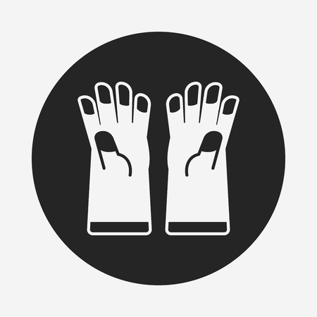 cleaning gloves iconのイラスト素材