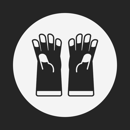 cleaning gloves iconのイラスト素材
