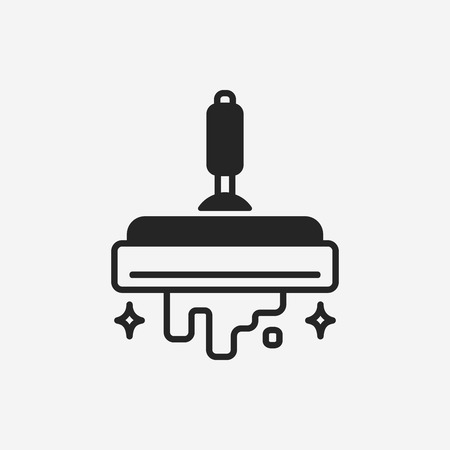 cleaning brush iconのイラスト素材