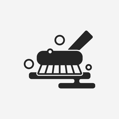 cleaning brush iconのイラスト素材