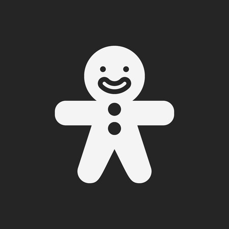 gingerbread man iconのイラスト素材