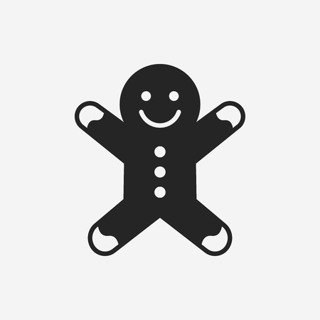gingerbread man iconのイラスト素材