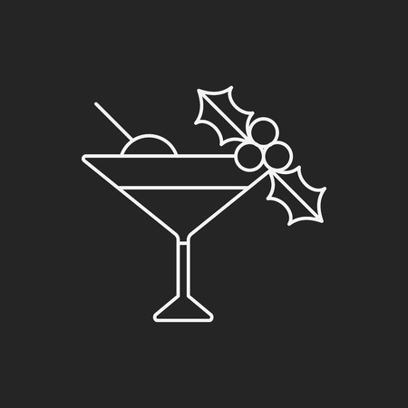 champagne line iconのイラスト素材