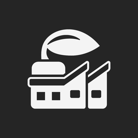 Environmental protection concept factory iconのイラスト素材