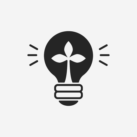 Environmental protection concept saving energy; turn off lights iconのイラスト素材