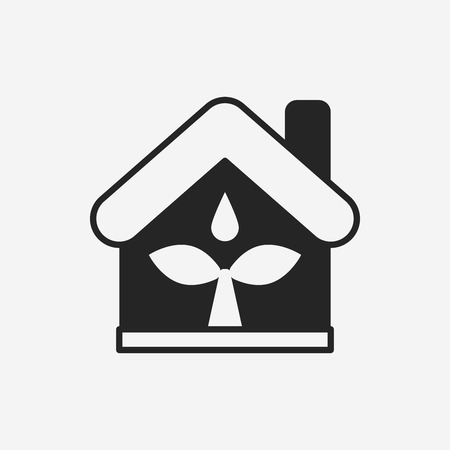 Environmental protection concept greenhouses iconのイラスト素材