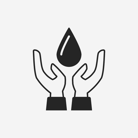 Environmental protection concept conserve water iconのイラスト素材