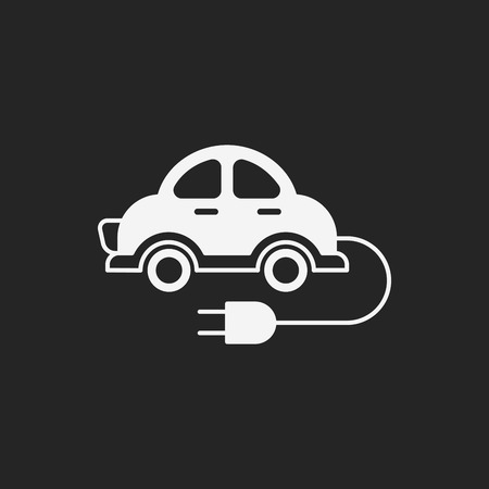 Environmental protection concept green car iconのイラスト素材
