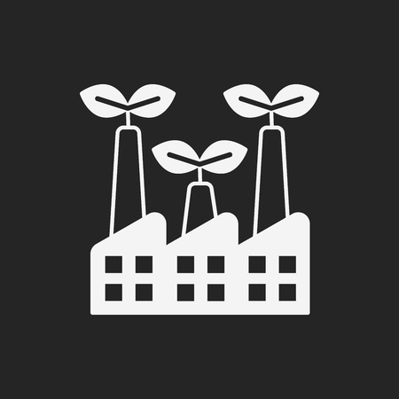 Environmental protection concept factory iconのイラスト素材