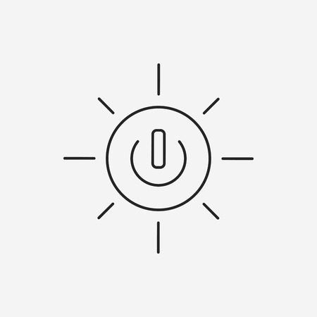 Environmental protection concept solar energy line iconのイラスト素材