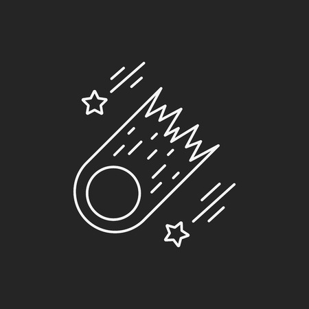 Space meteoric stone line iconのイラスト素材