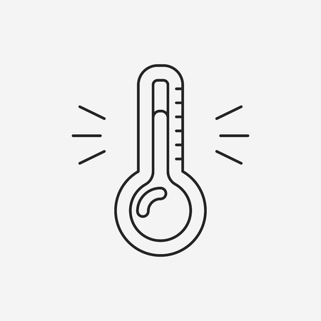 Thermometer line iconのイラスト素材