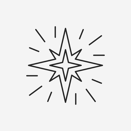 Space star line iconのイラスト素材
