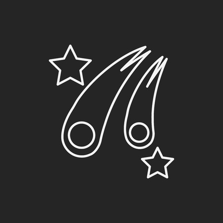 Space meteoric stone line iconのイラスト素材