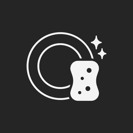 washing dishes iconのイラスト素材