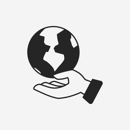 Environmental protection concept protect our planet iconのイラスト素材