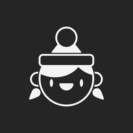 Christmas person iconのイラスト素材