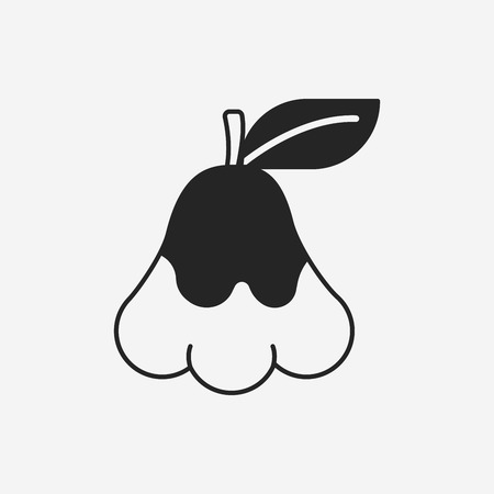 fruits wax-apple iconのイラスト素材