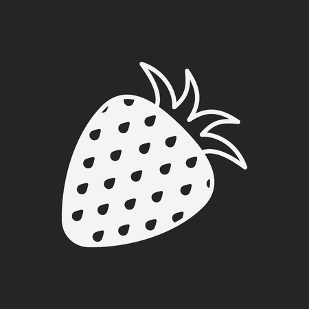 fruits strawberry iconのイラスト素材