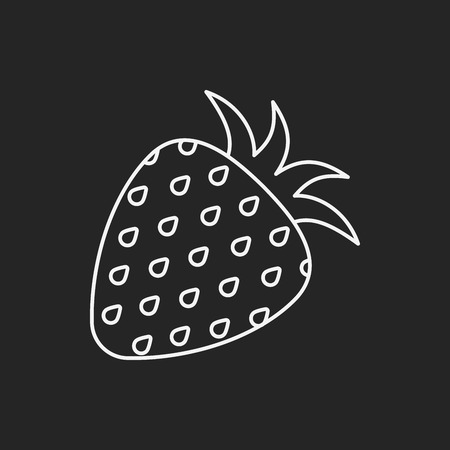 fruits strawberry line iconのイラスト素材