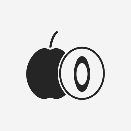 fruits plum iconのイラスト素材