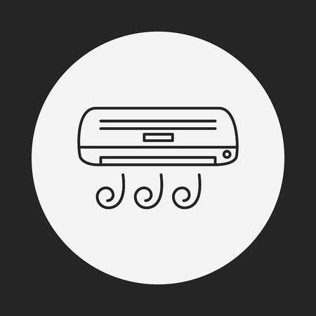 air conditioner line iconのイラスト素材